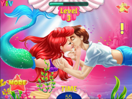 Ariel and Prince Underwater Kissing - screenshot 3
