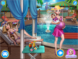 Pregnant Eliza Pool Fun - screenshot 3
